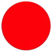 Red circular sanding disc, 5 inches diameter, 120 grit.