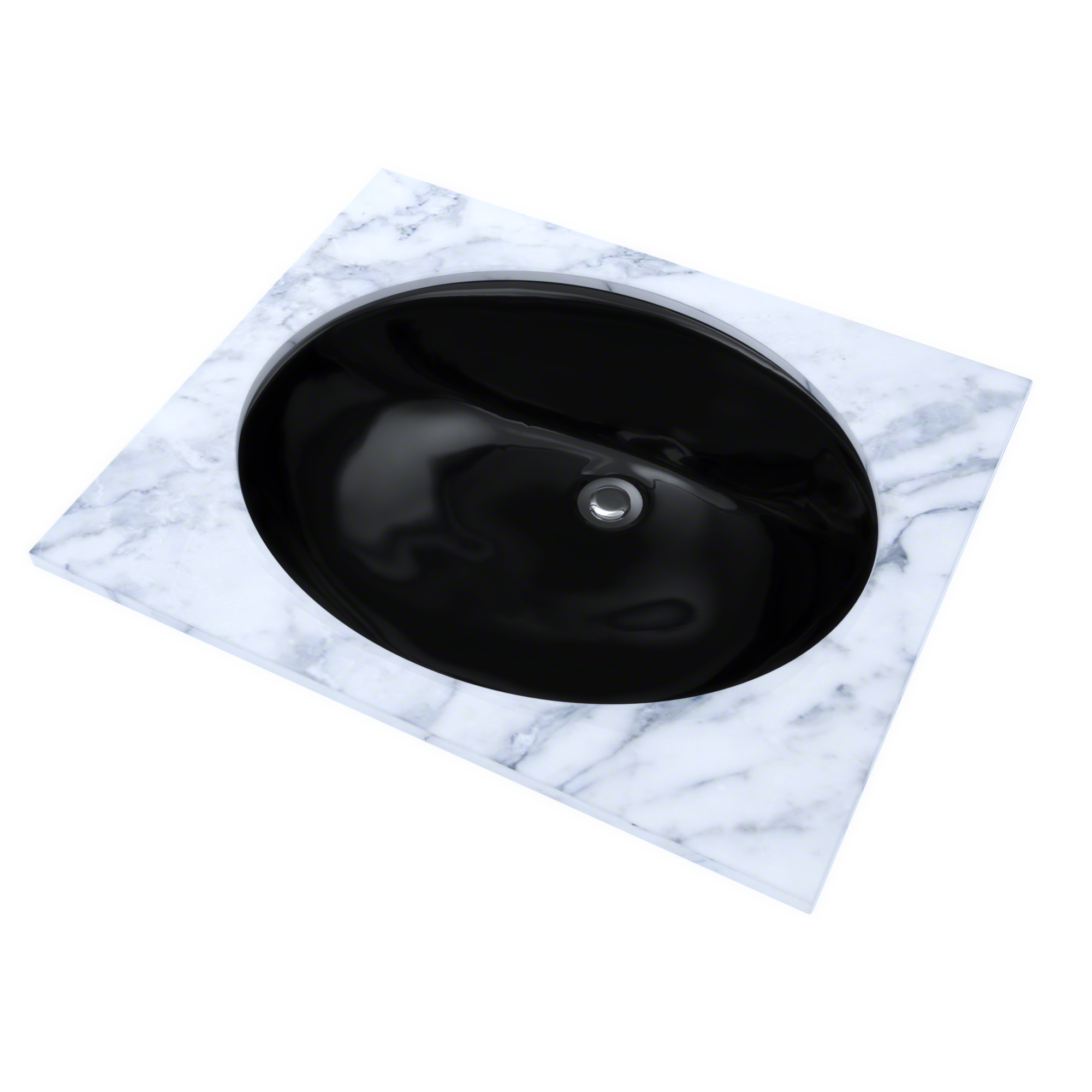 Toto Rendezvous Oval Undermount Bathroom Sink, Ebony