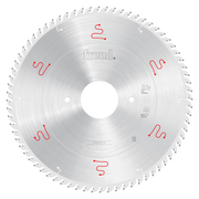 Freud 320mm circular saw blade with serrated teeth and central arbor hole for horizontal beam saw panel sizing.