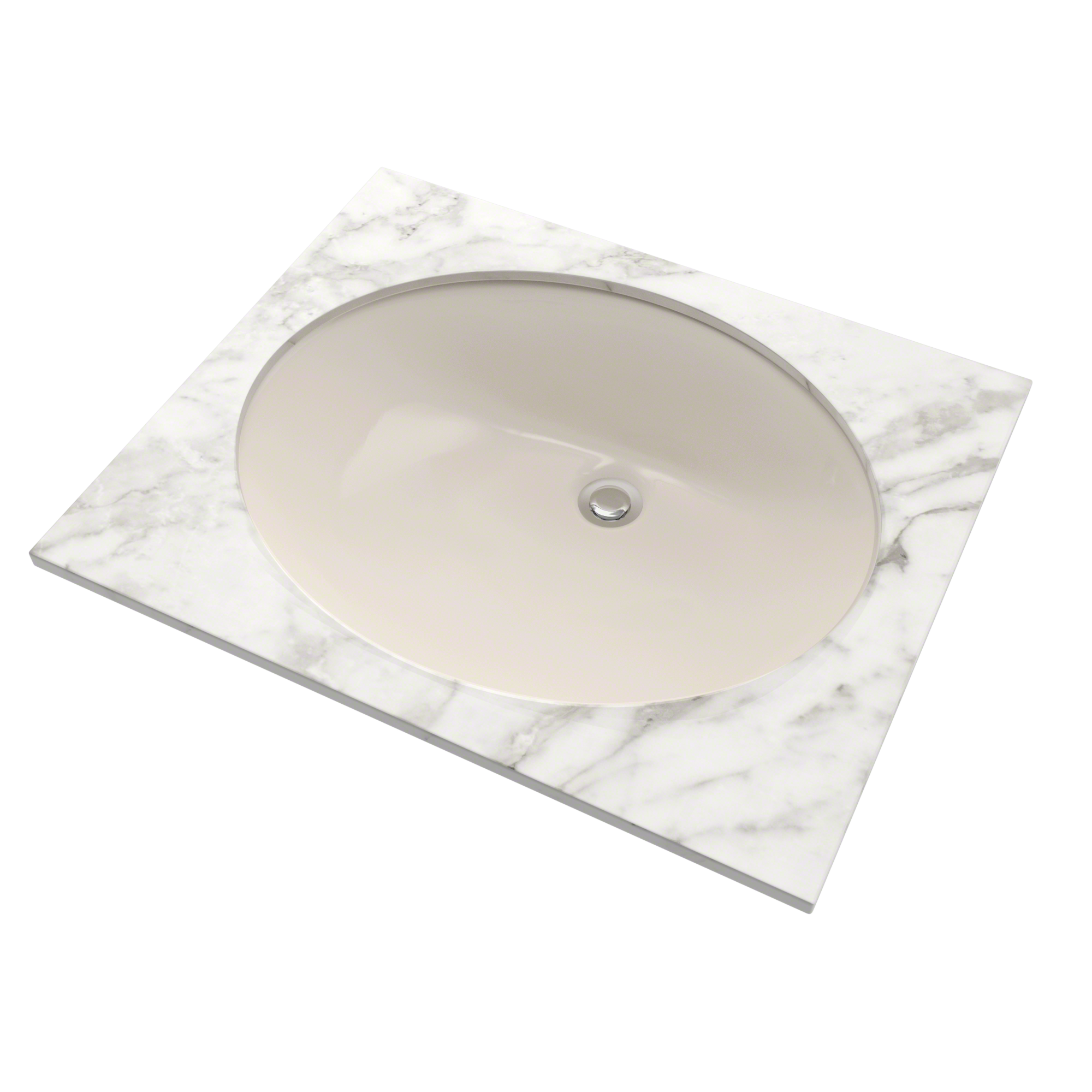 Toto LT579G#12 Rendezvous Oval Undermount Bathroom Sink with CeFiONtect: Sedona Beige