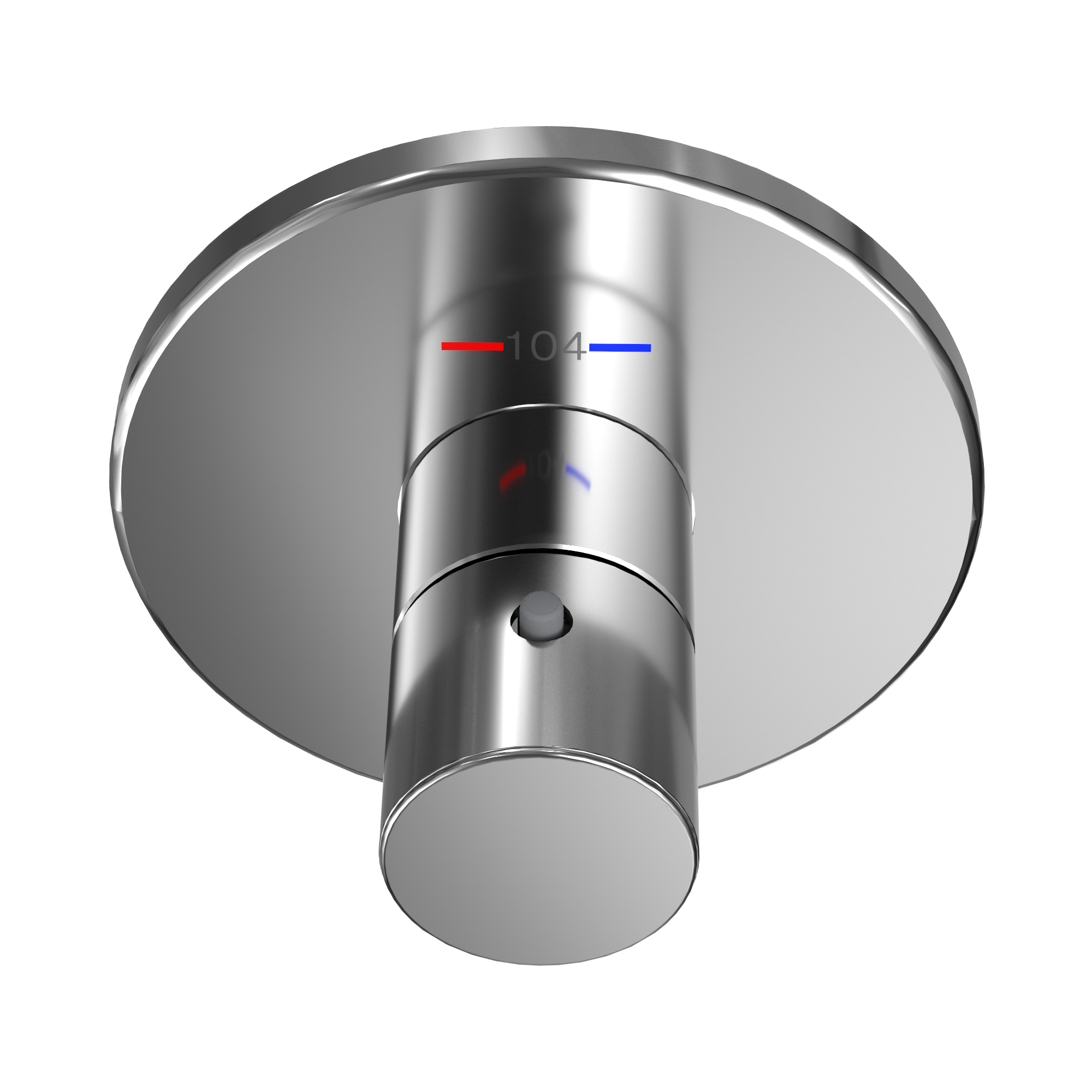 Toto Round Thermostatic Mixing Valve Shower Trim, Polished Chrome - TBV01406U#CP