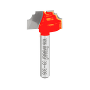Freud 39-306 router bit with red cutting head and gray cylindrical shank marked with model number.