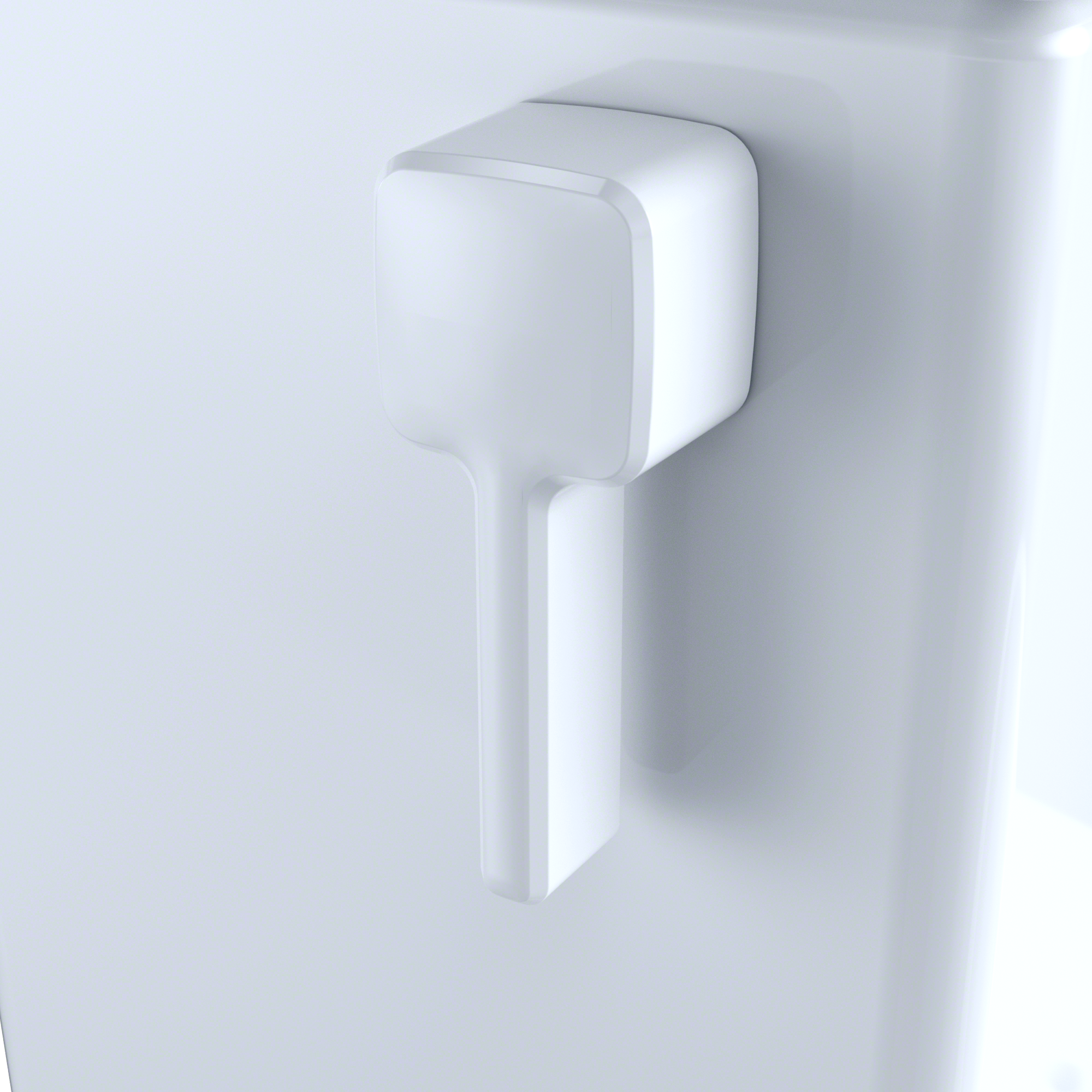 Toto U416#01 Trip Lever Handle with Spud and Mounting Nut Left Hand - Cotton White