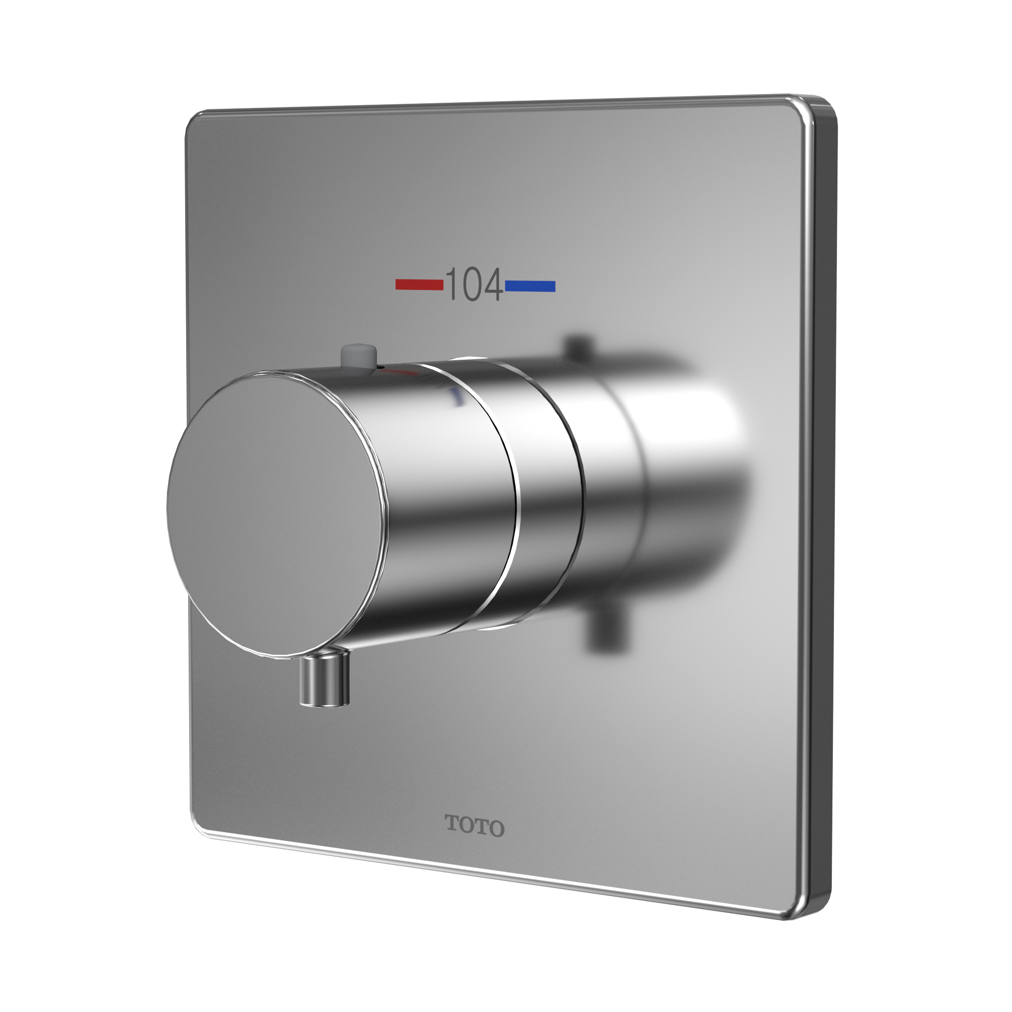 Toto Square Thermostatic Mixing Valve Shower Trim, Polished Chrome - TBV02401U#CP