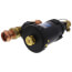 Caleffi DIRTMAG composite dirt separator with magnet, 1-inch press connection, black and brass finish.