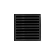 Infinity Drain 4" x 4" ND 4-2I BK Center Drain Kit: Matte Black