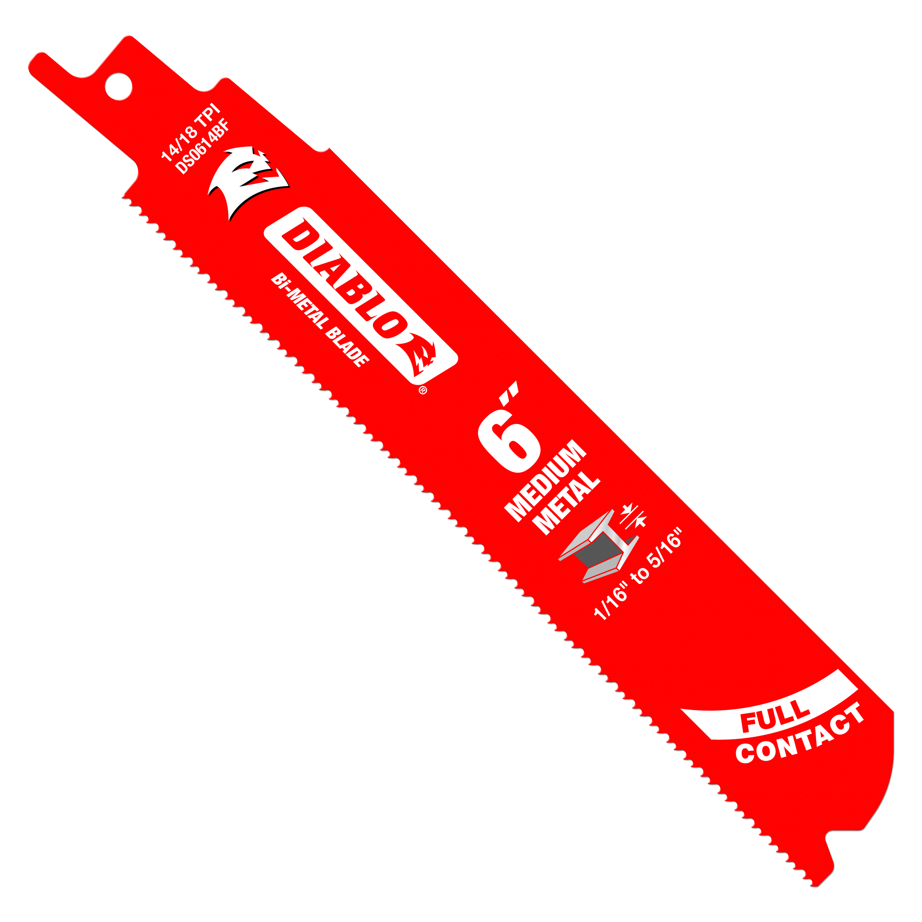 Diablo DS0614BF200 6 in. Bi-Metal Recip Blade for Medium Metal Cutting (1/16 in. to 5/16 in.) (200-Pack) - 5 Pack