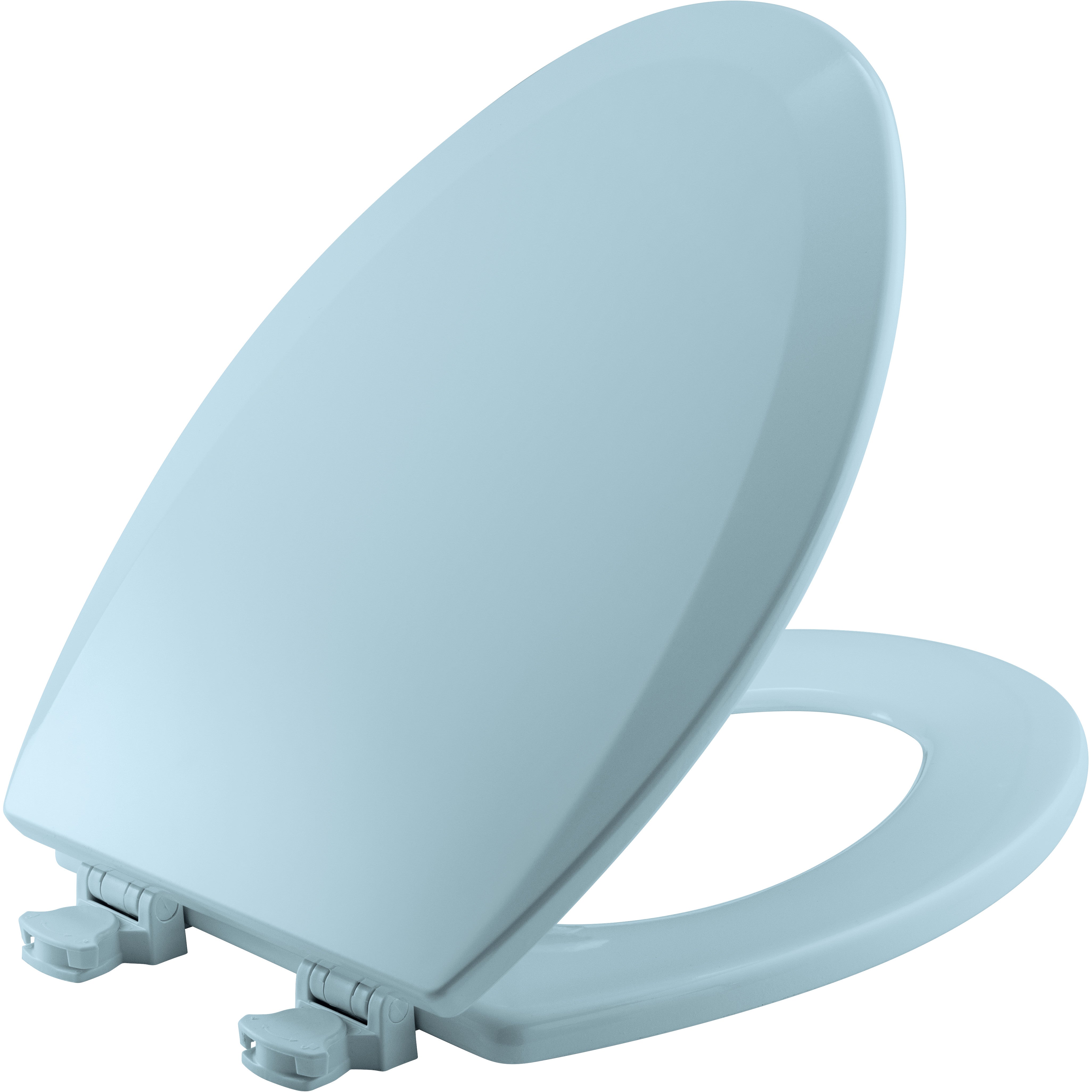 Bemis 1500EC 464 Elongated Enameled Wood Toilet Seat in Dresden Blue with EasyClean Hinge