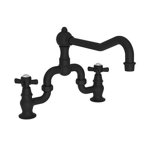 Newport Brass 9451/56 Fairfield Collection Bridge Style Kitchen Faucet: Black