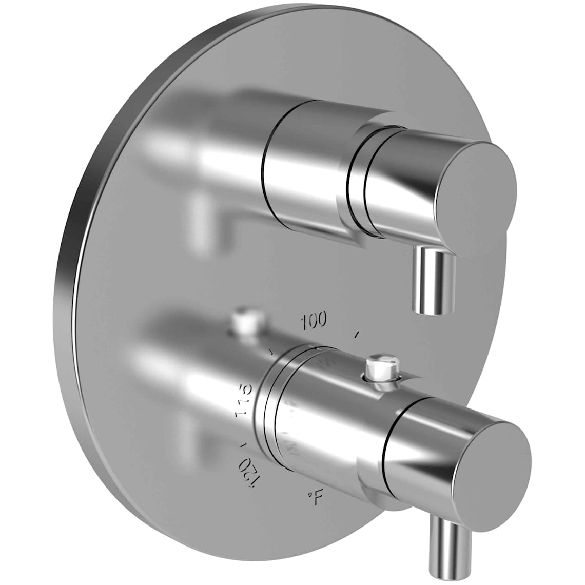 Newport Brass Skylar 1/2 inch Square Thermostatic Trim Plate with Two Handles