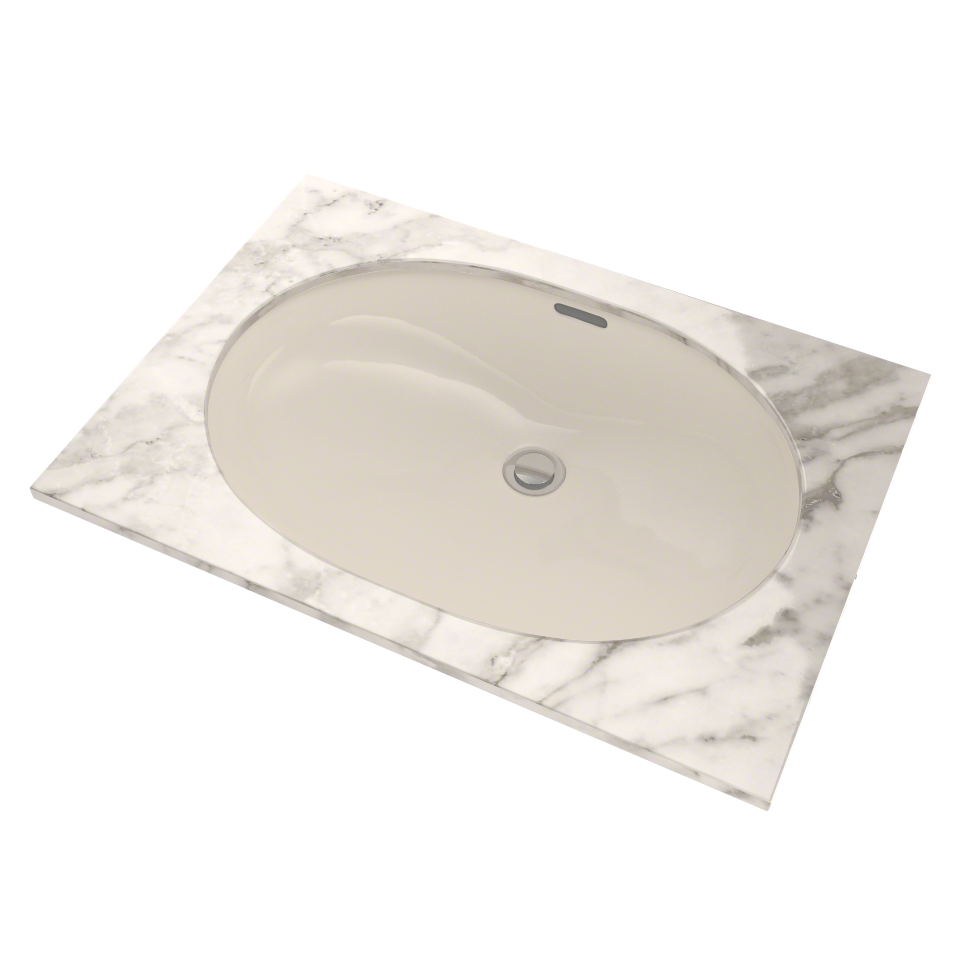 Toto LT546G#12 Oval 19-11/16" x 13-3/4" Undermount Bathroom Sink with CeFiONtect: Sedona Beige