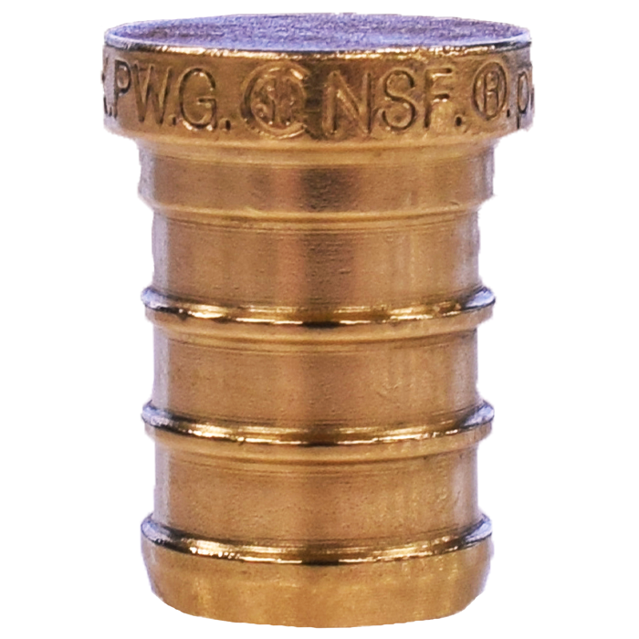 Legend Valve 1/2" PEX Plug Lead-Free DZR Brass Crimp Fitting in Forged Brass - 460-403NL - 5 pack