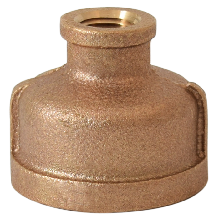 Legend Valve 1-1/2" x 1" Threaded No Lead Reducing Coupling, FNPT x FNPT in Cast Bronze - 310-379NL