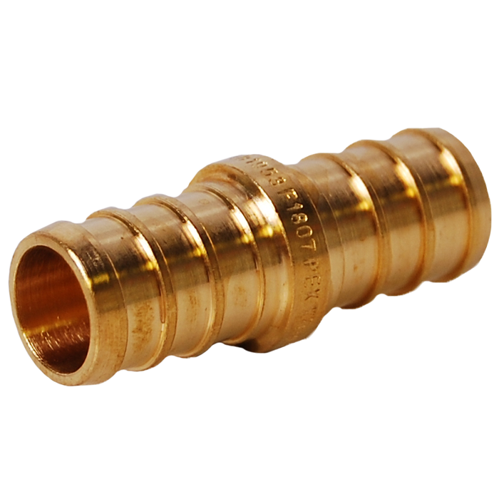 Legend Valve 1/2" PEX Coupling Lead-Free DZR Brass Crimp Fitting in Forged Brass - 460-503NL - 25 pack