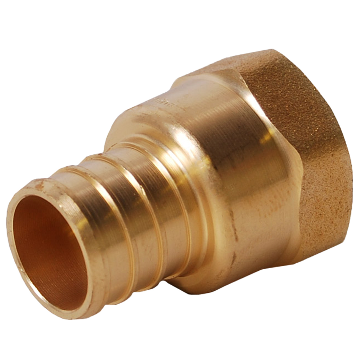 Legend Valve 1/2" PEX x 1/2" Female NPT Adapter Lead-Free DZR Brass Fitting in Forged Brass - 460-705NL