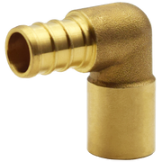 Legend Valve 1/2" PEX x 1/2" FTG Elbow Lead-Free DZR Brass Fitting in Forged Brass - 460-126NL