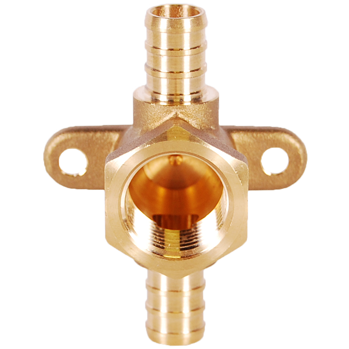 Legend Valve 1/2" PEX x 1/2" PEX x 1/2" Female NPT Drop Ear Elbow Lead-Free DZR Brass Fitting in Brass - 302-333NL