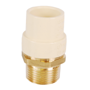 Legend Valve 1/2" No Lead CPVC x MNPT Transition Fitting in Forged Brass - 302-403NL