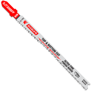 Diablo 4-5/8 inch bi-metal T-shank jig saw blade with 13 TPI teeth and red handle for fine wood cuts.