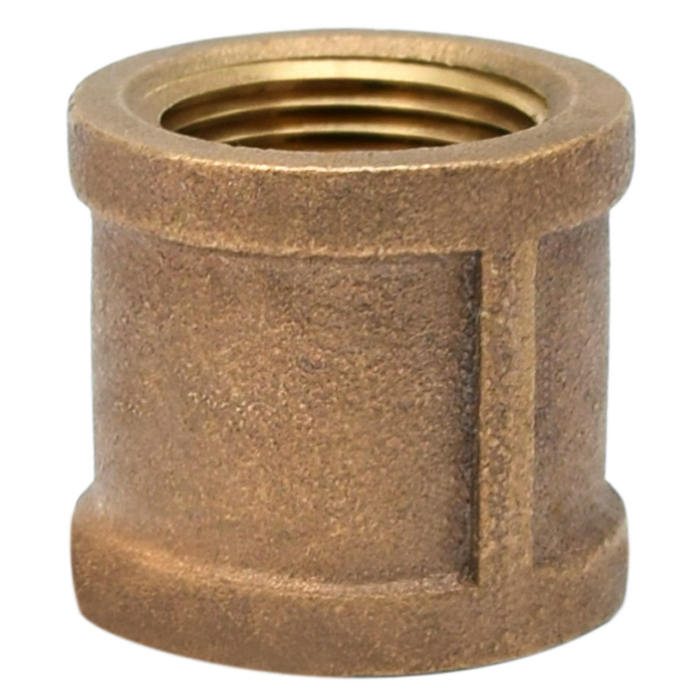 Legend Valve 1-1/2" Threaded No Lead Coupling, FNPT x FNPT in Cast Bronze - 310-087NL