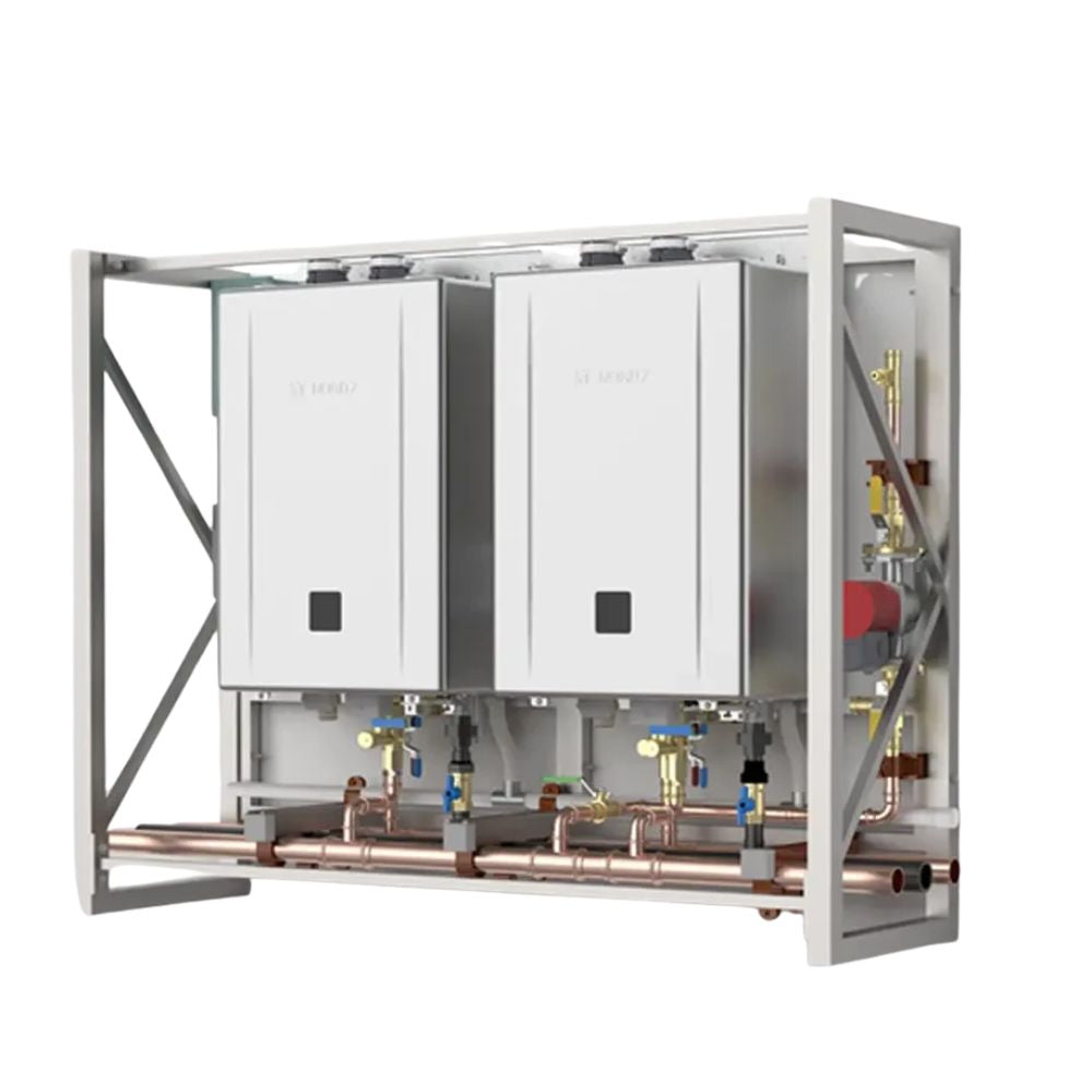 Noritz TTS Series Wall Hung, 2-Unit NG or LP Tankless Water Heater System - TTS-SWH2