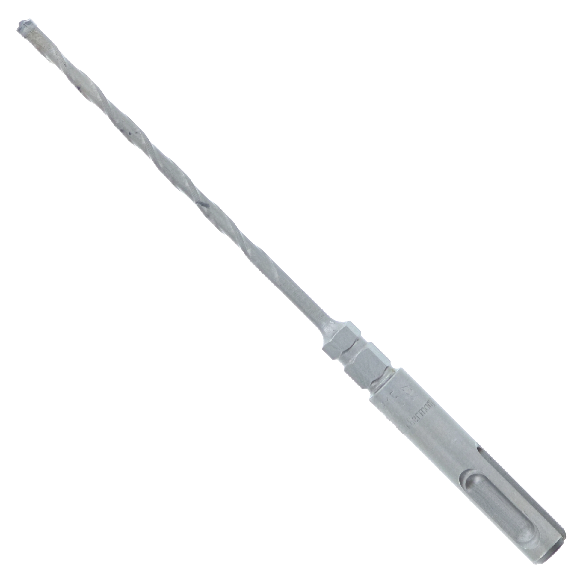 Single SDS-Plus concrete hammer drill bit with carbide tip and hexagonal shank.