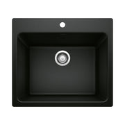 Blanco 442924: Liven Collection 25" Drop-in or Undermount Mount Laundry Sink - Coal Black