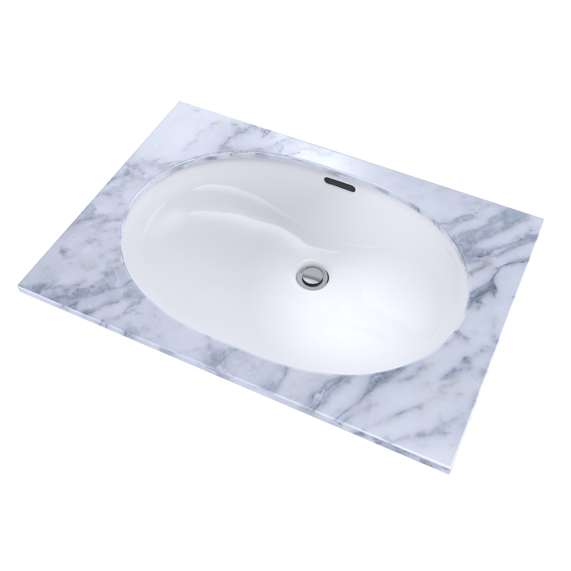 Toto LT546G#01 Oval 19-11/16" x 13-3/4" Undermount Bathroom Sink with CeFiONtect: Cotton White