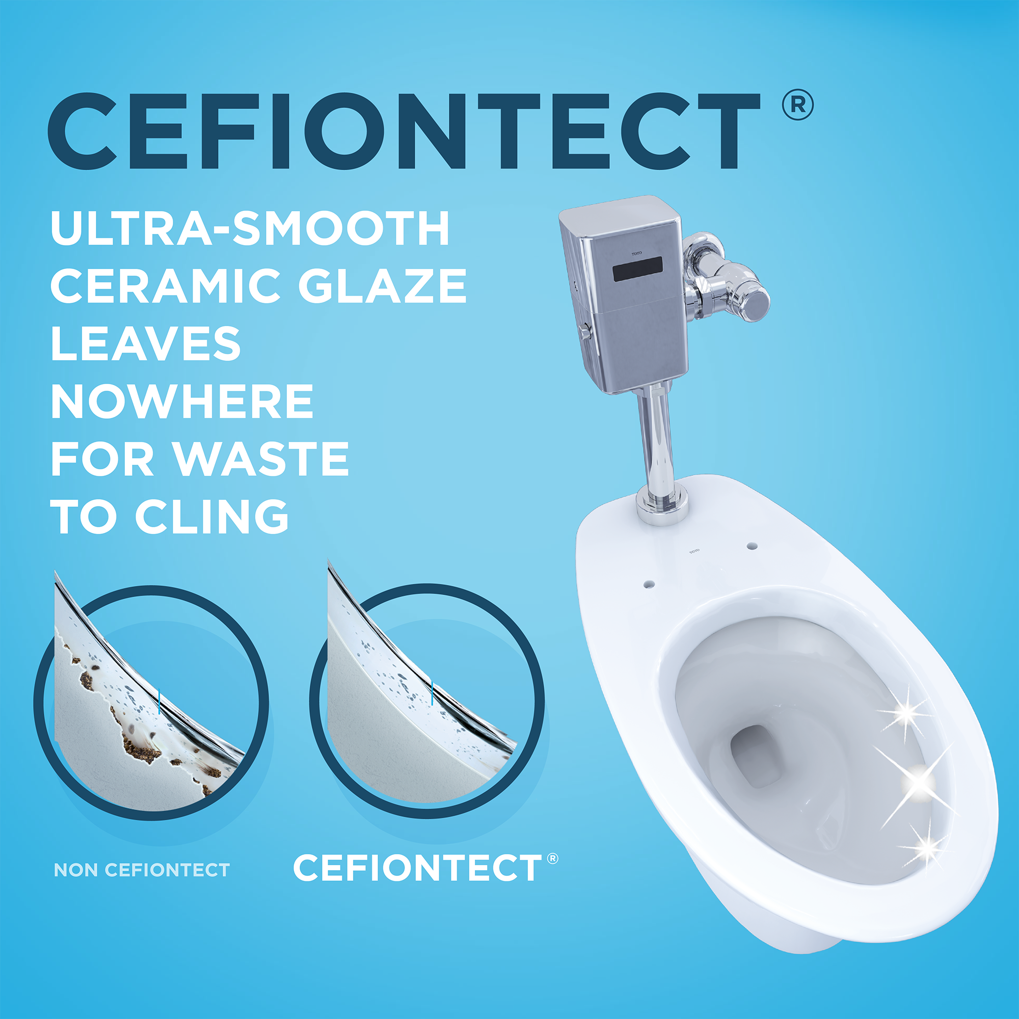 White elongated commercial toilet bowl with flushometer valve mounted on top, shown from angled front view.