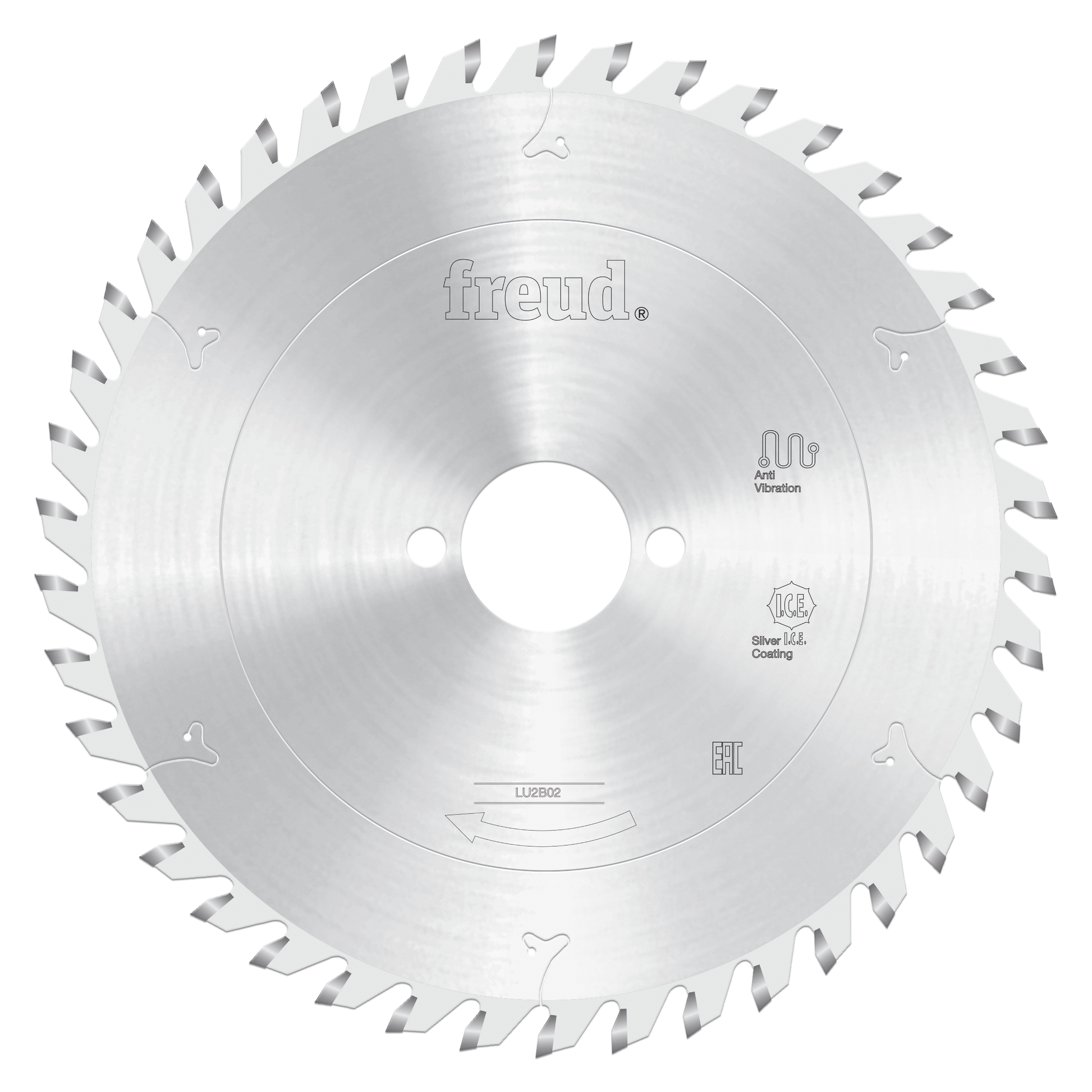 Freud 180mm circular saw blade with silver carbide-tipped teeth around the perimeter and center arbor hole.