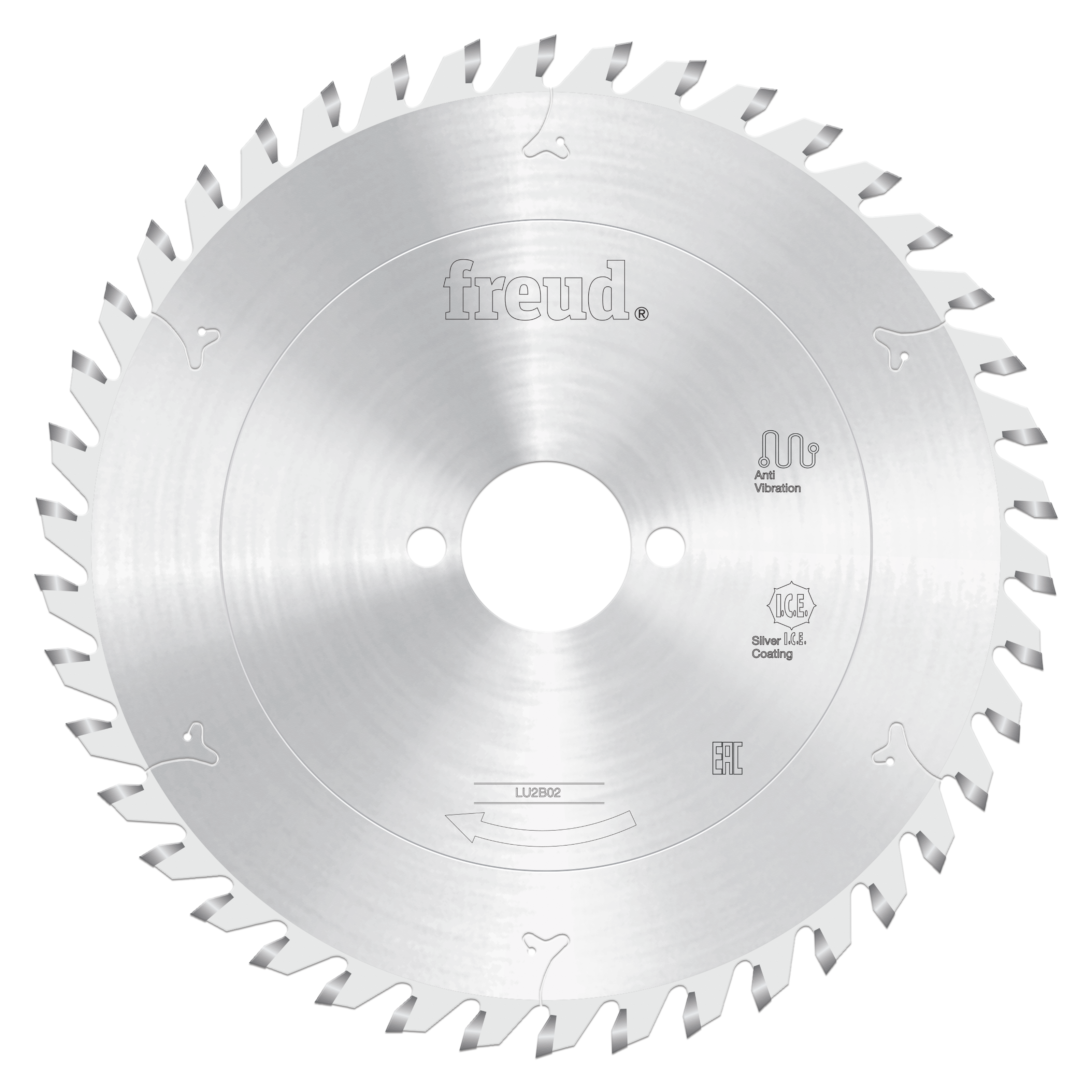 Freud 180mm circular saw blade with silver carbide-tipped teeth around the perimeter and center arbor hole.