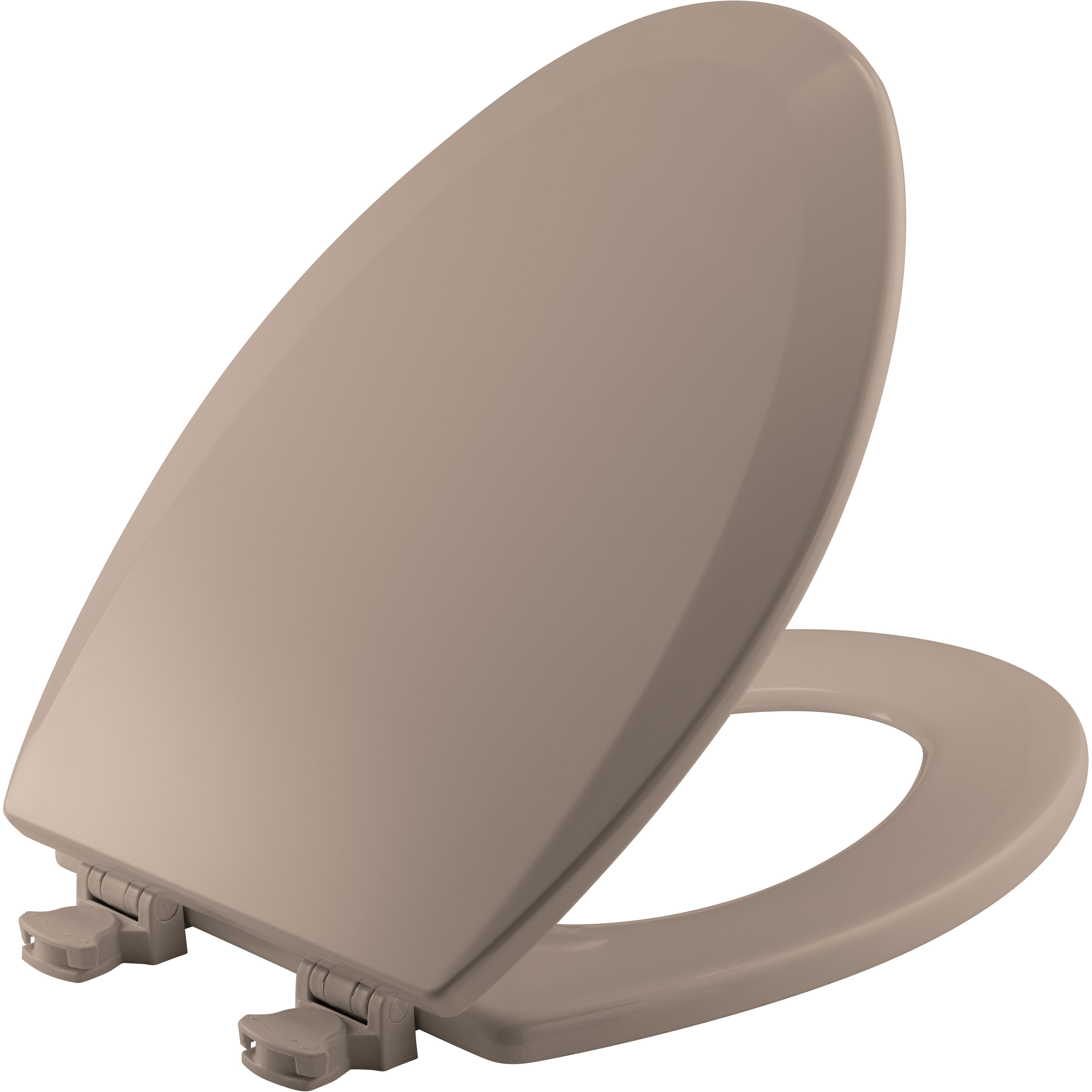 Bemis 1500EC 068 Elongated Enameled Wood Toilet Seat in Fawn Beige with EasyClean Hinge