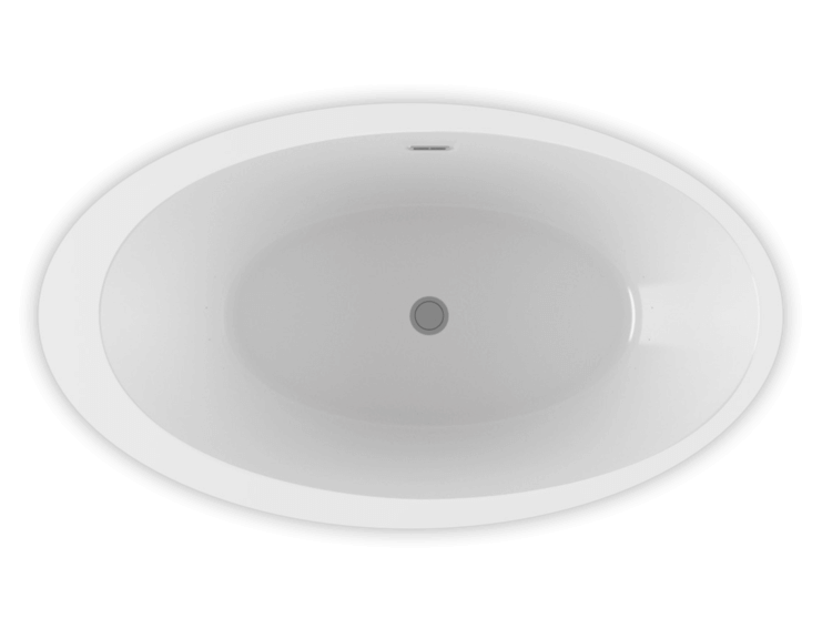 Bain Ultra Opalia 6839 Oval Freestanding 1-Person 51 Gallon 35 Jet Thermomassuer Bathtub with 1-1/2" Standard Deck and Right Waste in Black/White - BOPPOF0RT-66