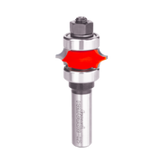 Freud 1-1/4" corner beading bit with red curved cutting edge, silver shank, and hex collet head.