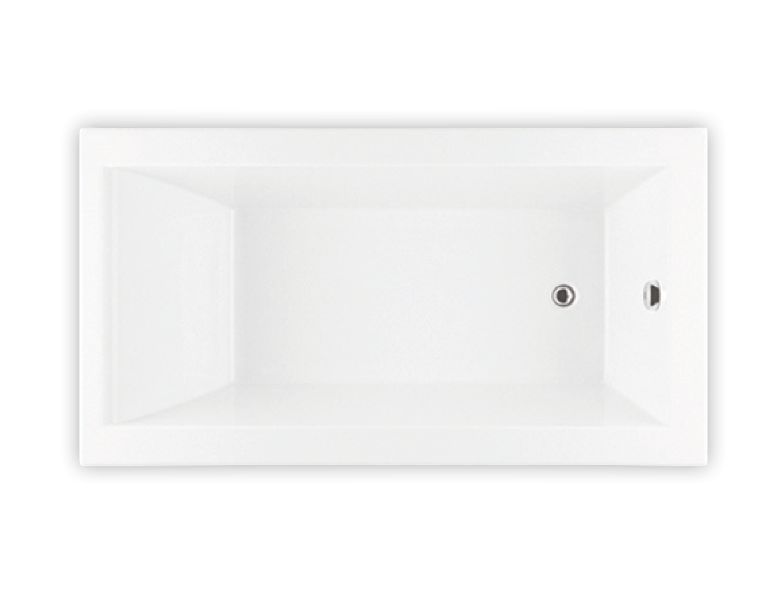 Bain Ultra Origami 6632 Rectangular Alcove Or Drop In 1-Person 49 Gallon Soaker Bathtub with 1-1/2" Standard Deck in White - BOOIRI00N-01
