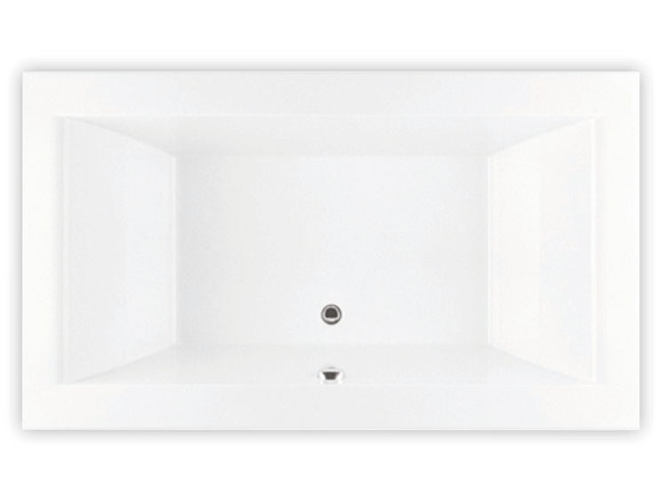 Bain Ultra Origami 7242 Rectangular Alcove Or Drop In 2-Person 72 Gallon Soaker Bathtub with 1-1/2" Standard Deck in Biscuit - BOOVRI00N-02