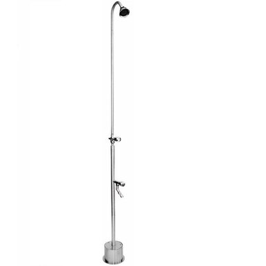 Outdoor Shower Company BS-1200-ADA Free Standing ADA Cold Water Shower w/Foot Shower