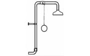 Outdoor Shower Company WM-442-PCV Wall Mount Short Cold Water Shower
