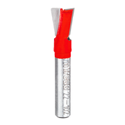 Freud 22-102 dovetail router bit with red cutting head and silver shank marked with model number.