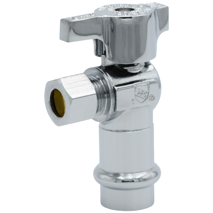 Legend Valve 1/2" Press x 3/8" OD Angle Stop Valve - 114-903PNL