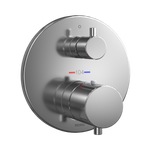 Toto Round Thermostatic Mixing Valve With Two-Way Diverter Shower Trim, Polished Chrome