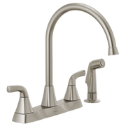 Peerless Faucets Parkwood Two Handle Kitchen Faucet with Spray