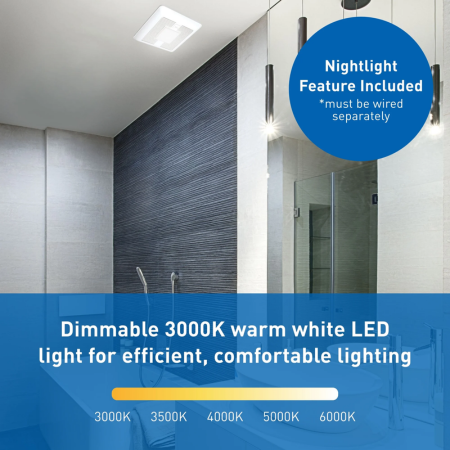 Panasonic FV-0511VFL1 WhisperFit DC Remodeling Fan/Led Light