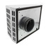Fantech PBW110 white rectangular exterior wall mount bath fan with black circular vent opening.