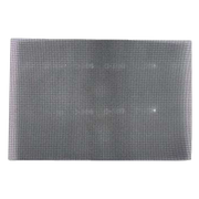 Gray rectangular sanding screen with fine mesh texture, 12 by 18 inches.