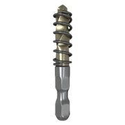 Steel Demon carbide hole cutter bit with plug eject pilot and black spring bands.