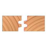 Two reversible glue joint router cutter profiles with interlocking finger joint patterns shown in opposing configurations.