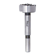 Freud 35mm Forstner bit with cylindrical steel shaft and toothed cutting head for drilling clean holes in wood.