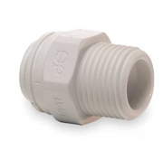 1/4" x 1/4" NPTF Polypropylene Push-To-Connect Male Connector in White - PP010822W-US