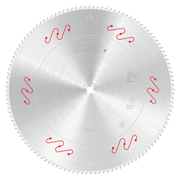 Freud 24-inch circular saw blade with silver coating and red mechanical clamping symbols marked around the perimeter.
